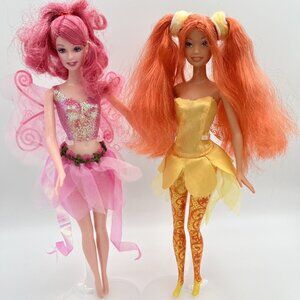 Fairytopia Barbie Dolls – 2003 Pink‎ Sparkle Fairy & 2004 Dandelion Fairy